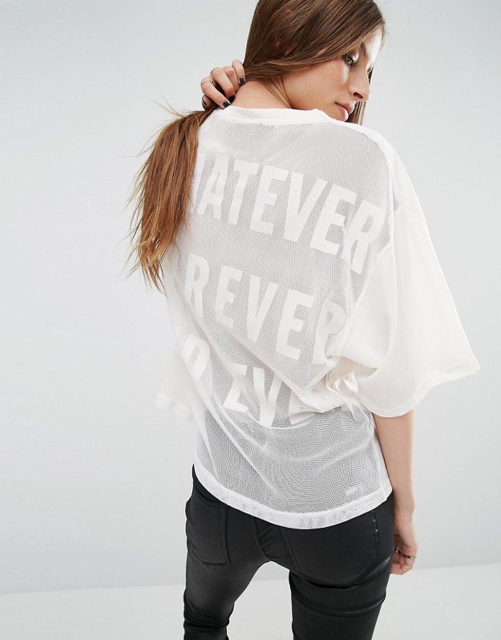 Diesel Mesh Back Top - Cream