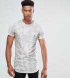 Religion Tall T-shirt With Texture And Logo - Gray