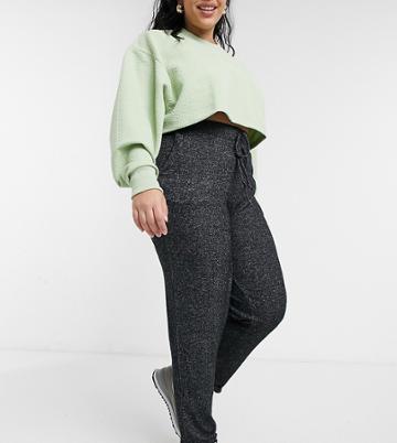 Brave Soul Plus Sweatpants In Charcoal-black