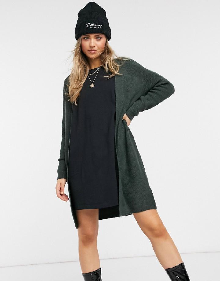 Threadbare Elle Oversized Cardigan-green