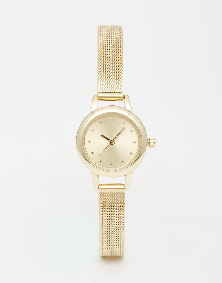 Asos Skinny Mesh Watch - Gold