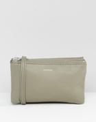 Matt & Nat 3 Compartment Cross Body Bag - Sage
