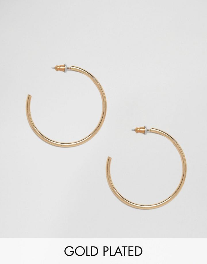 Pilgrim Gold Plated Simple Hoop Earrings - Gold Plated