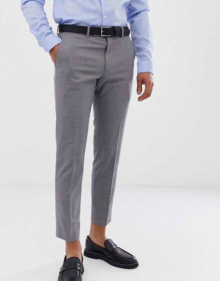 Moss London Slim Fit Pants In Gray