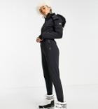 Asos 4505 Petite Ski Fitted Belted Ski Suit With Fur Faux Hood-black