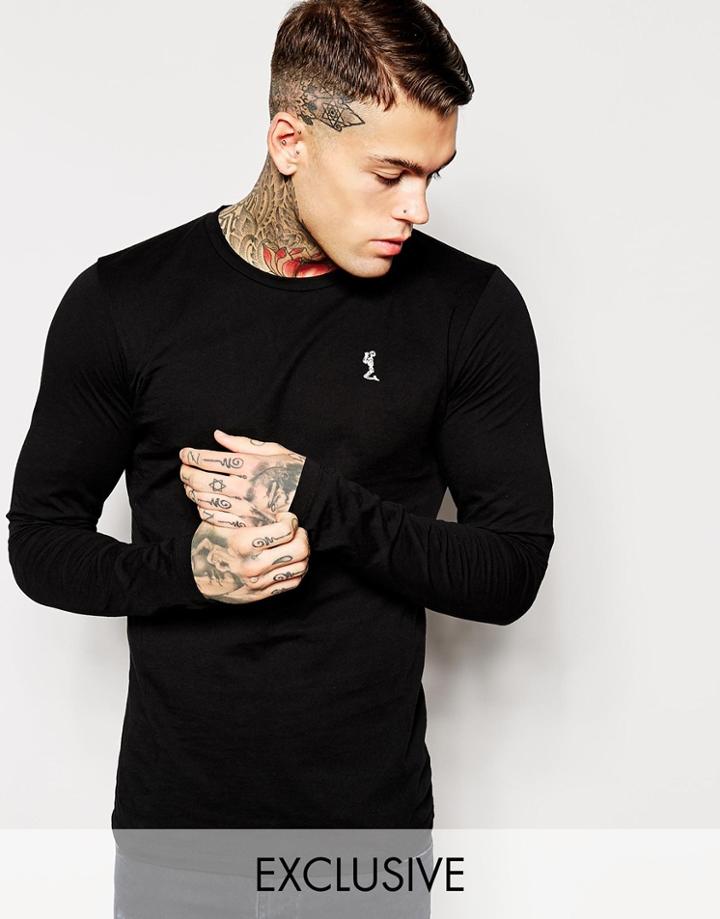 Religion Jersey Long Sleeve Top - Black