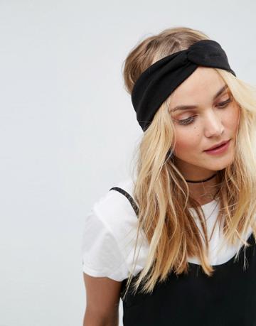 Limited Edition Twist Jersey Headband - Black