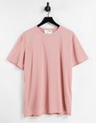 Selected Homme Poly T-shirt In Pink - Pink