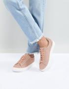 New Look Shimmer Lace Up Sneaker - Gold