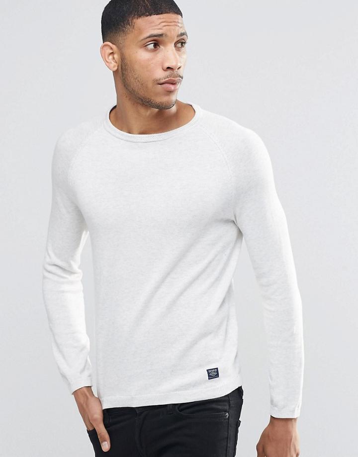 Pull & Bear Crew Neck Jumper In Off White - Off White