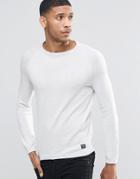 Pull & Bear Crew Neck Jumper In Off White - Off White