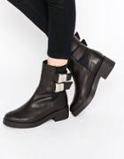 Miista Jodi Chunky Buckle Boots - Black