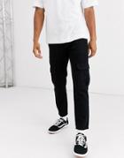 Asos Design Classic Rigid Jeans With Cargo Pocket In Black
