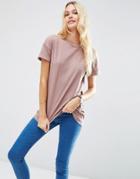 Asos The Ultimate Easy Longline T-shirt - Pink