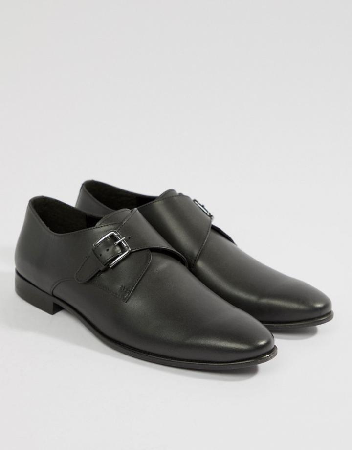 Kg By Kurt Geiger Wide Fit Single Monk Shoes In Black - Black