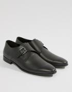 Kg By Kurt Geiger Wide Fit Single Monk Shoes In Black - Black
