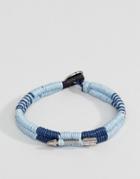 Icon Brand Wrapped Cord Bracelet In Navy - Navy