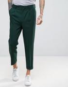 Asos Tapered Suit Pant In Forest Green - Green