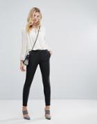 Selected Ankle Length Pant With Zip Detail - Gray