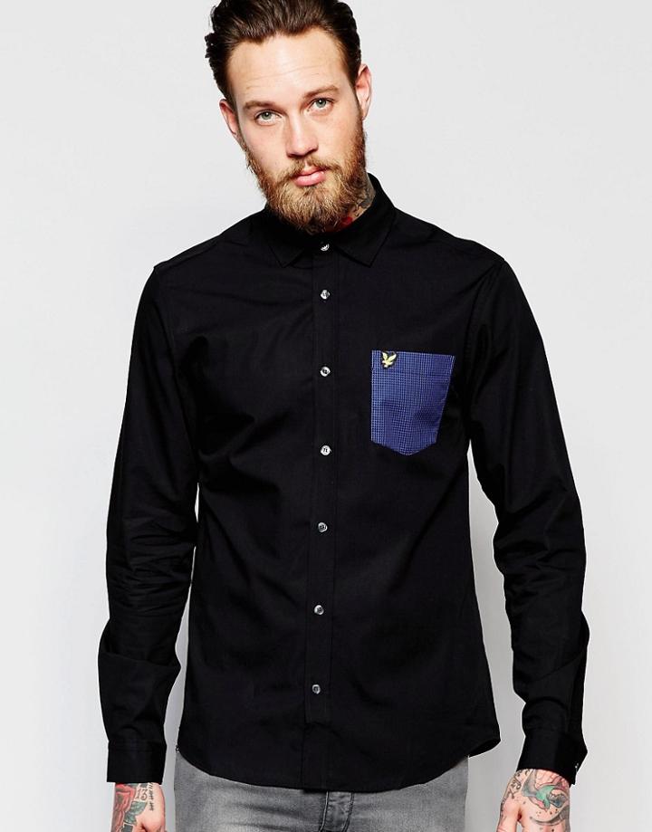 Lyle & Scott Houndstooth Shirt - Black