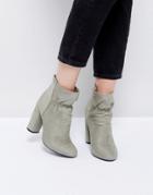 Public Desire Suzanna Heeled Ankle Boots - Gray