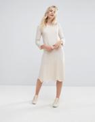 Max & Co Premiato Knitted Midi Skirt Co-ord - White