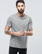 Only & Sons T-shirt With All Over Scribble Print - Light Gray Marl