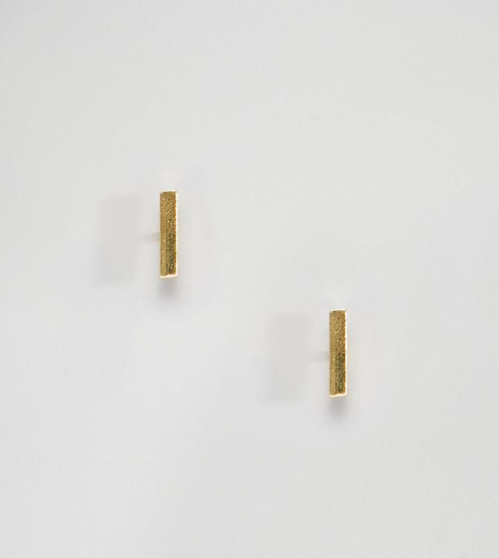 Kingsley Ryan Gold Plated Bar Ear Stud