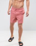 Asos Swim Shorts In Dusty Pink Mid Length - Pink