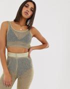 Missguided Two-piece Ctop Top In Gold - Multi