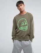 Cheap Monday Rules Sweater Skull - Green
