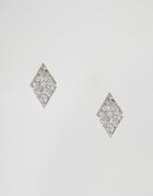 Carrie Elizabeth Tiny Pave Diamond Kite Stud Earrings - Gold