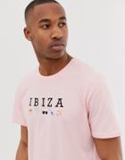 Urban Threads Ibiza T-shirt-pink
