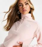 The North Face 100 Glacier 1/4 Zip Cropped Fleece In Pink Exclusively At Asos