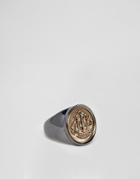 Icon Brand Half Penny Signet Ring In Multi - Gold