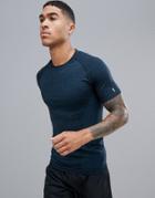 New Look Sport Muscle Fit T-shirt In Blue - Blue