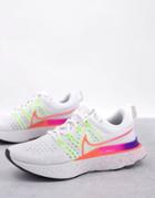 Nike Running React Infinity Run 2 Sneakers In White And Multi