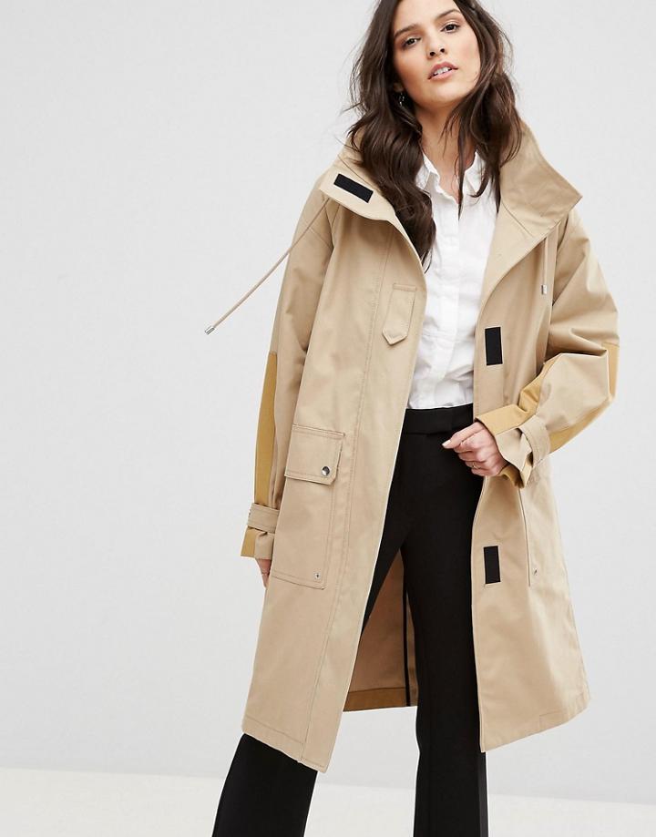 Mango Oversized Premium Anorak - Beige