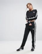 Adidas Originals Popper Track Pant In Black - Black