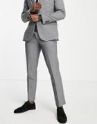 French Connection Slim Fit Houndstooth Check Suit Pants-navy
