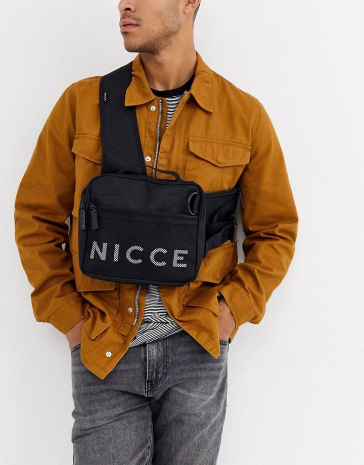 Nicce Cross Body Backpack In Black