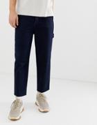 Asos White Skater Jeans In Neppy Indigo Denim-navy