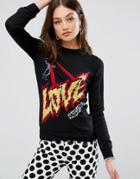 Love Moschino Marvin Martian Wool Mix Sweater - Black