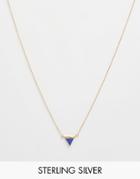 Asos Gold Plated Sterling Silver Triangle Necklace