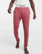 Le Breve Coordinating Lounge Sweatpants In Burgundy Heather-red