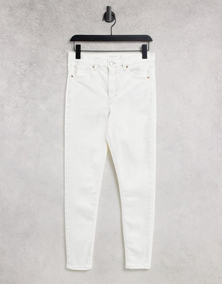 Topshop Jamie Skinny Jeans In Off White