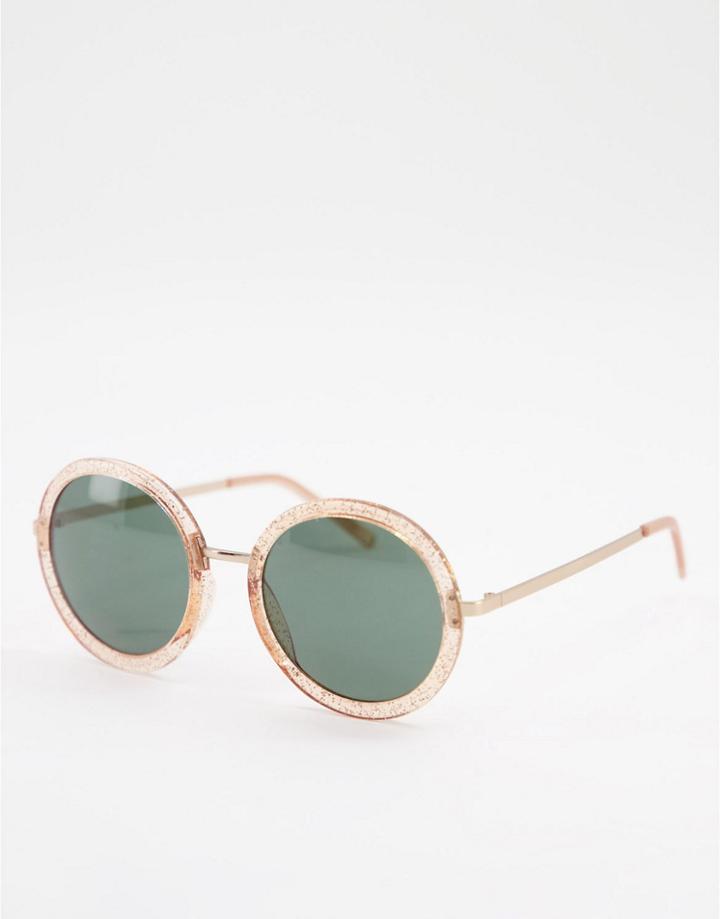 Aj Morgan Oversized Round Sunglasses-brown