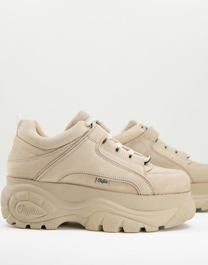 Buffalo Classic Chunky Sole Sneakers In Beige-neutral