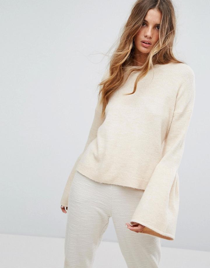 Micha Lounge Wide Sleeve Sweater - Cream