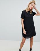 Asos Sheer Shift Mini Dress - Black